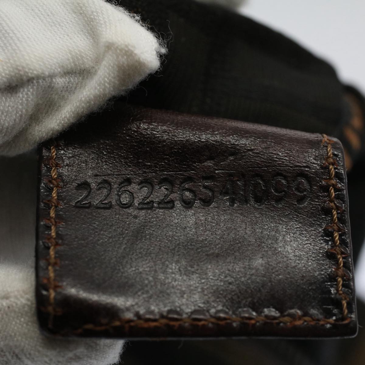 FENDI Zucca Canvas Hand Bag Black Brown59091