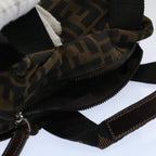 FENDI Zucca Canvas Hand Bag Black Brown59091