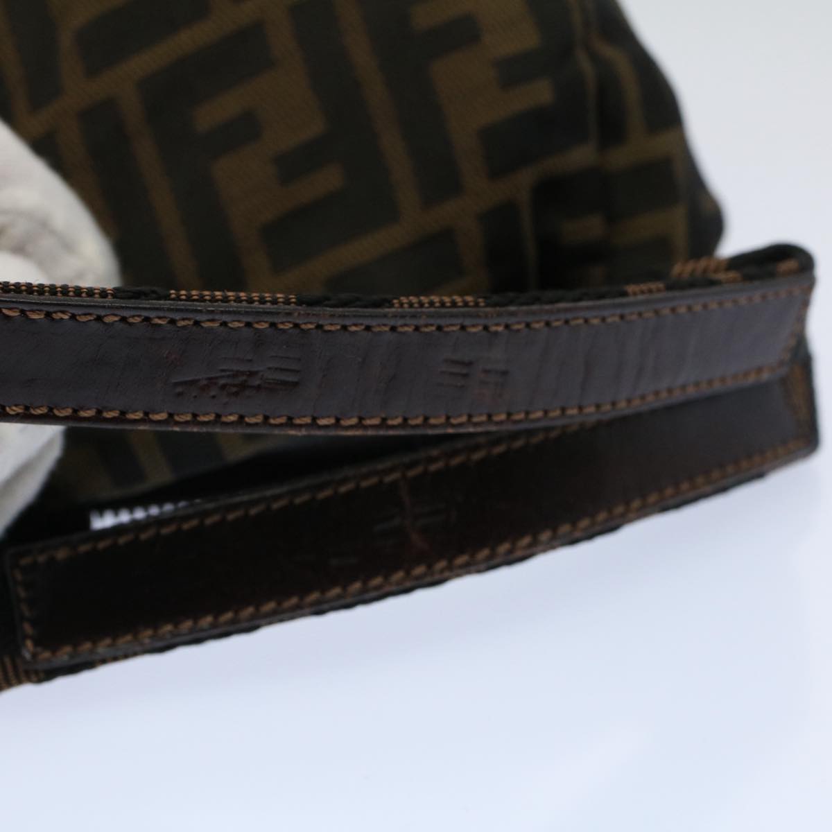 FENDI Zucca Canvas Hand Bag Black Brown59091