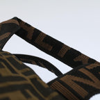 FENDI Zucca Canvas Hand Bag Black Brown59091