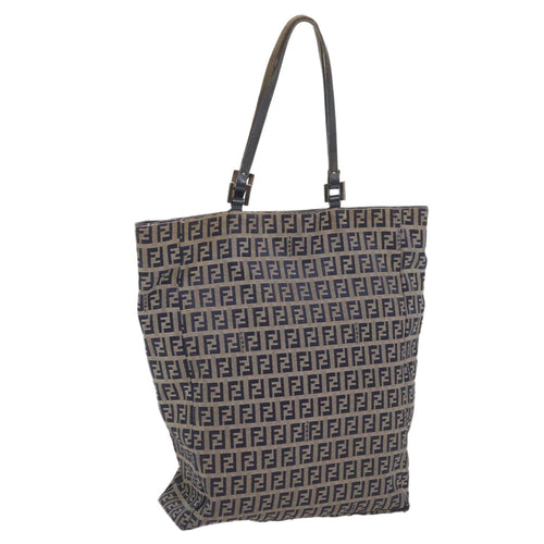 FENDI Zucchino Canvas Tote Bag Navy59092