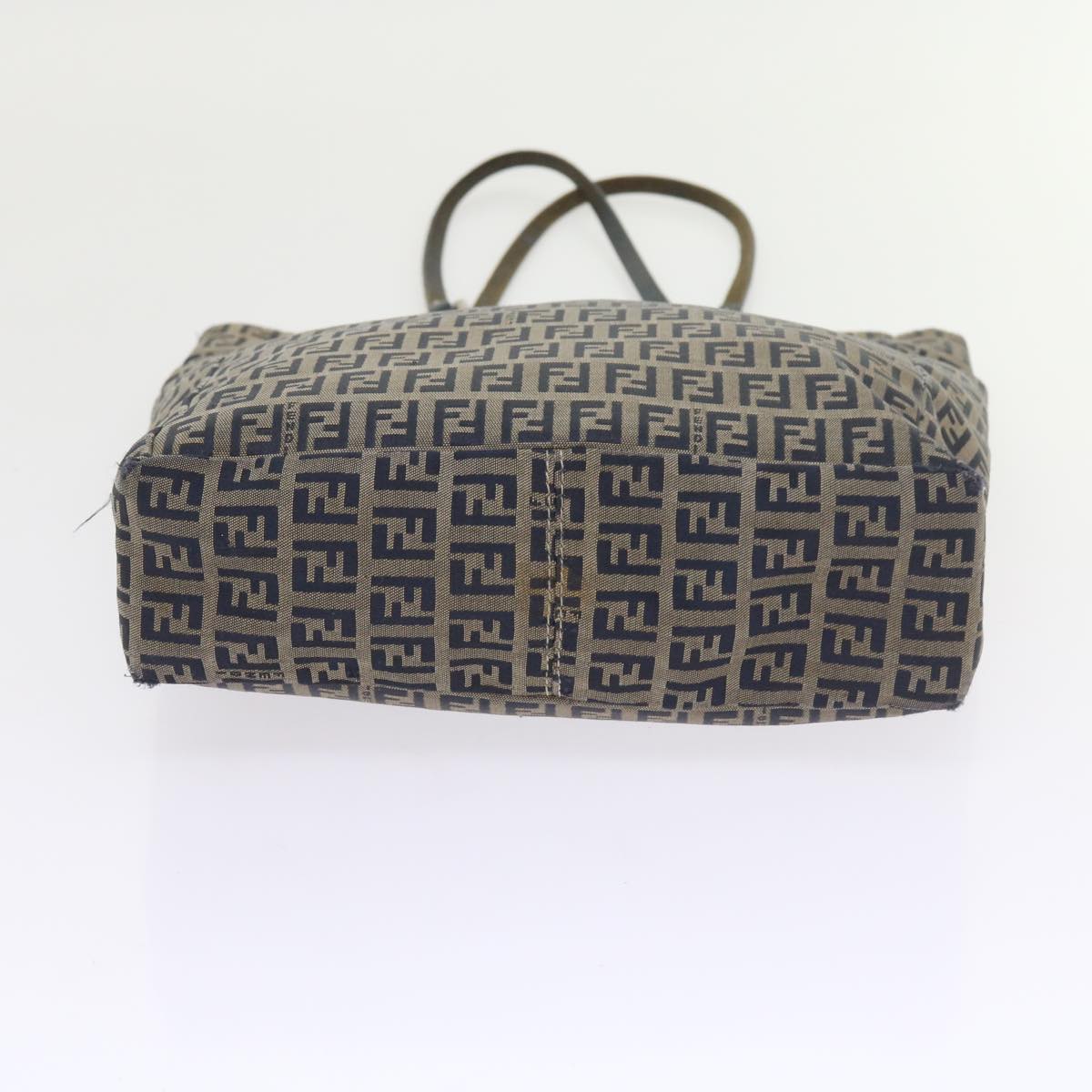 FENDI Zucchino Canvas Tote Bag Navy59092