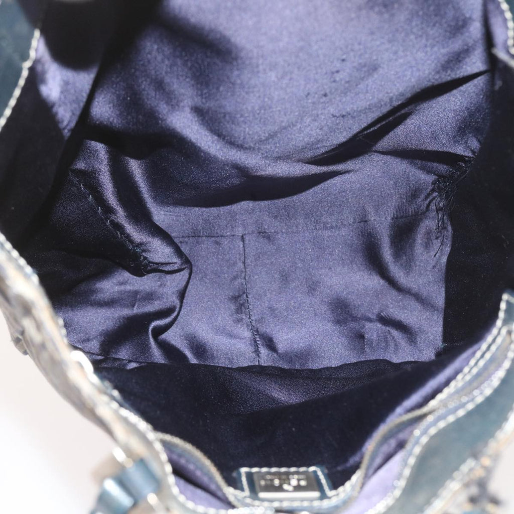 FENDI Zucchino Canvas Tote Bag Navy59092