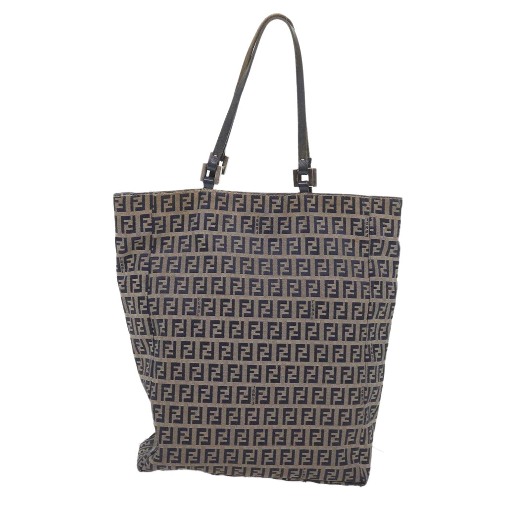 FENDI Zucchino Canvas Tote Bag Navy59092