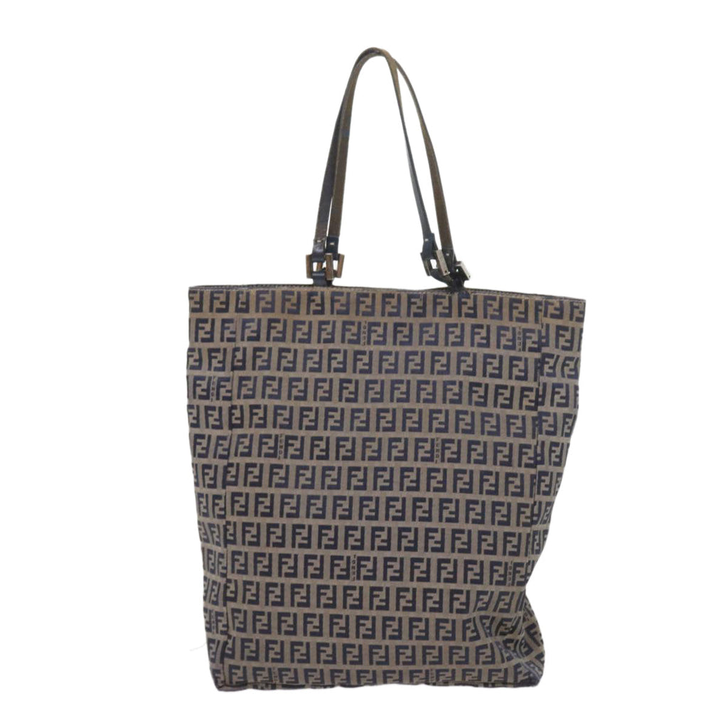 FENDI Zucchino Canvas Tote Bag Navy59092