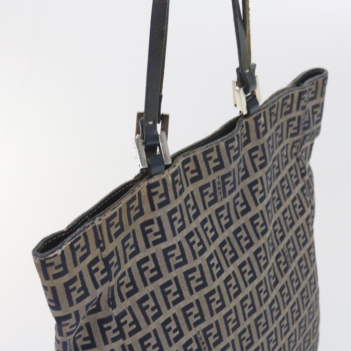 FENDI Zucchino Canvas Tote Bag Navy59092