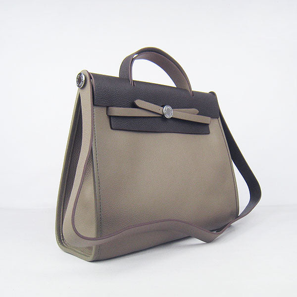 Hermes Herbag 60667 Ladies Cow Leather Grey