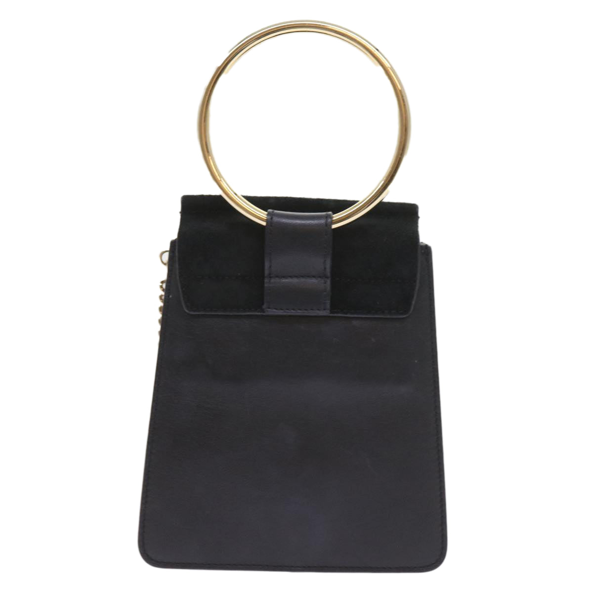 Chloe Shoulder Bag Suede Leather Black 59147
