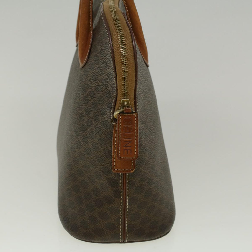 CELINE Macadam Canvas Hand Bag PVC Leather Brown  59246