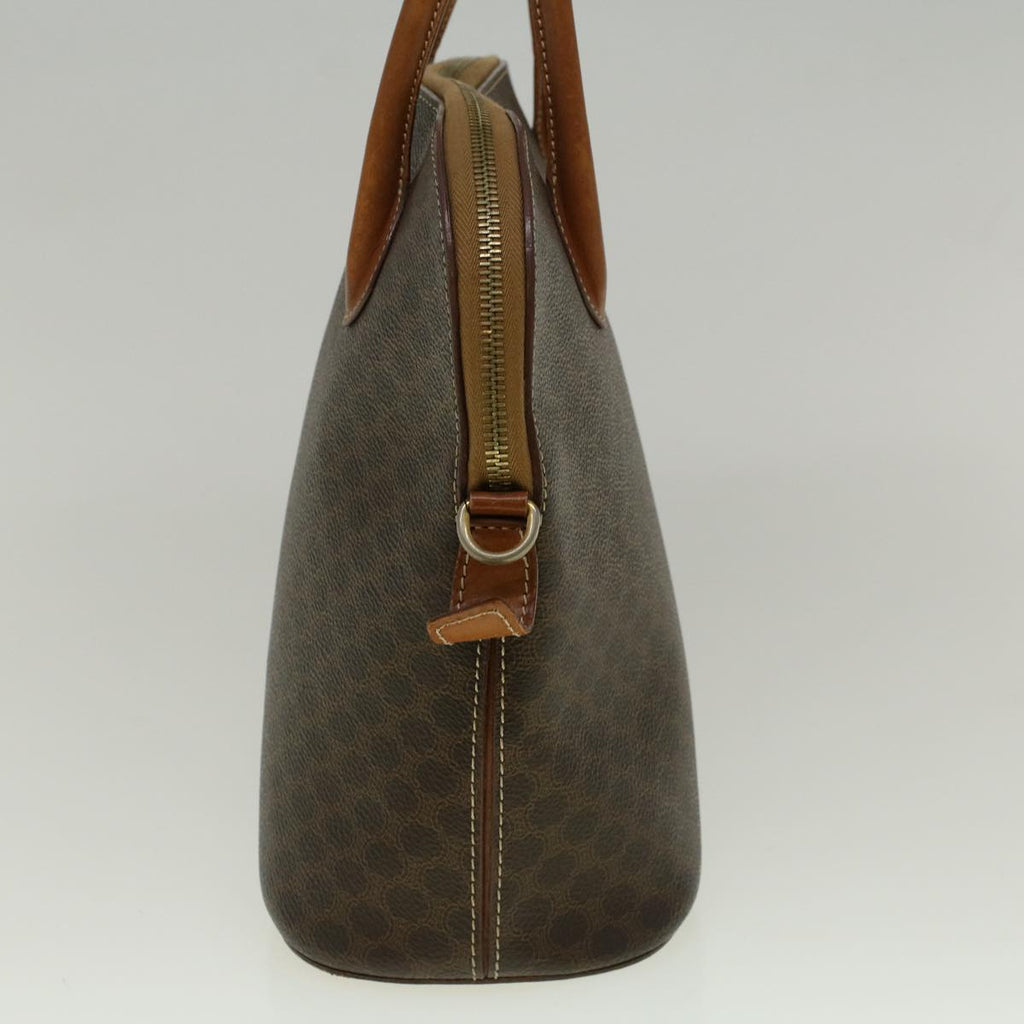 CELINE Macadam Canvas Hand Bag PVC Leather Brown  59246