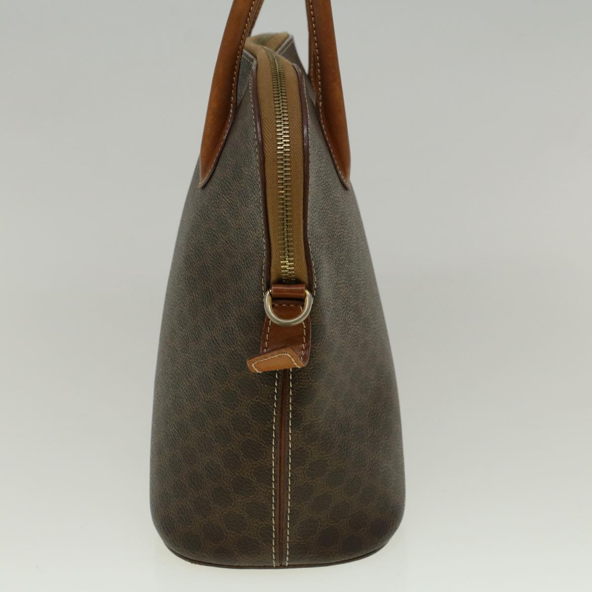 CELINE Macadam Canvas Hand Bag PVC Leather Brown  59246