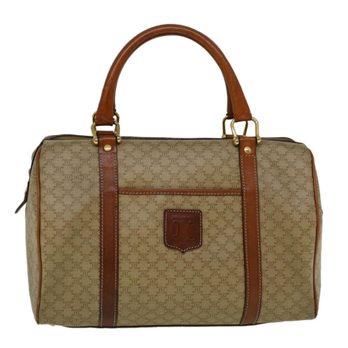 CELINE Macadam Canvas Hand Bag PVC Leather Beige  59247