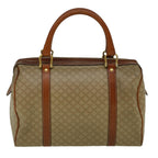 CELINE Macadam Canvas Hand Bag PVC Leather Beige  59247