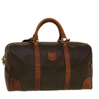 CELINE Macadam Canvas Boston Bag PVC Leather Brown  59265