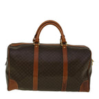 CELINE Macadam Canvas Boston Bag PVC Leather Brown  59265