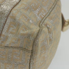 FENDI Zucchino Canvas Hand Bag Silver59329