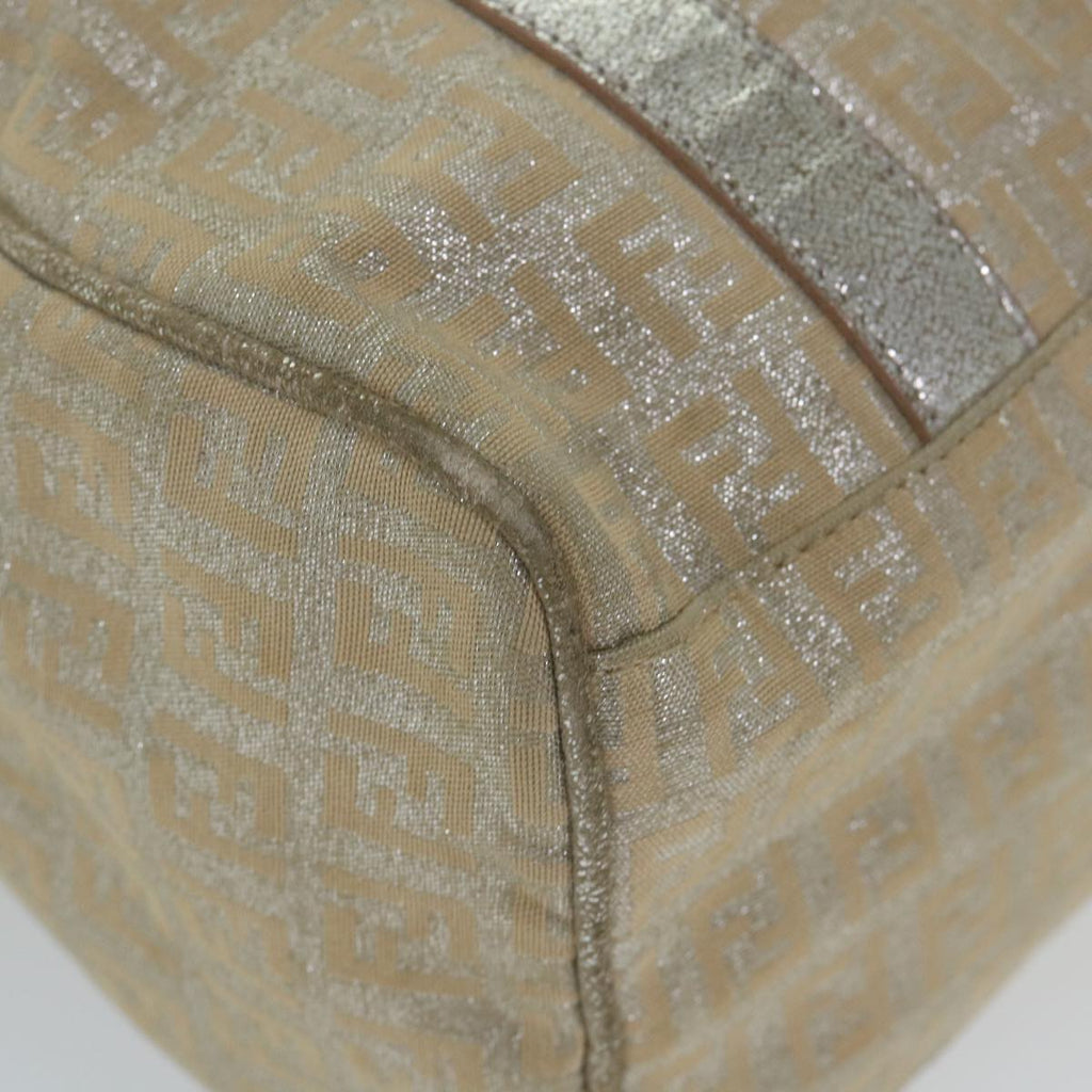 FENDI Zucchino Canvas Hand Bag Silver59329