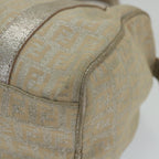 FENDI Zucchino Canvas Hand Bag Silver59329