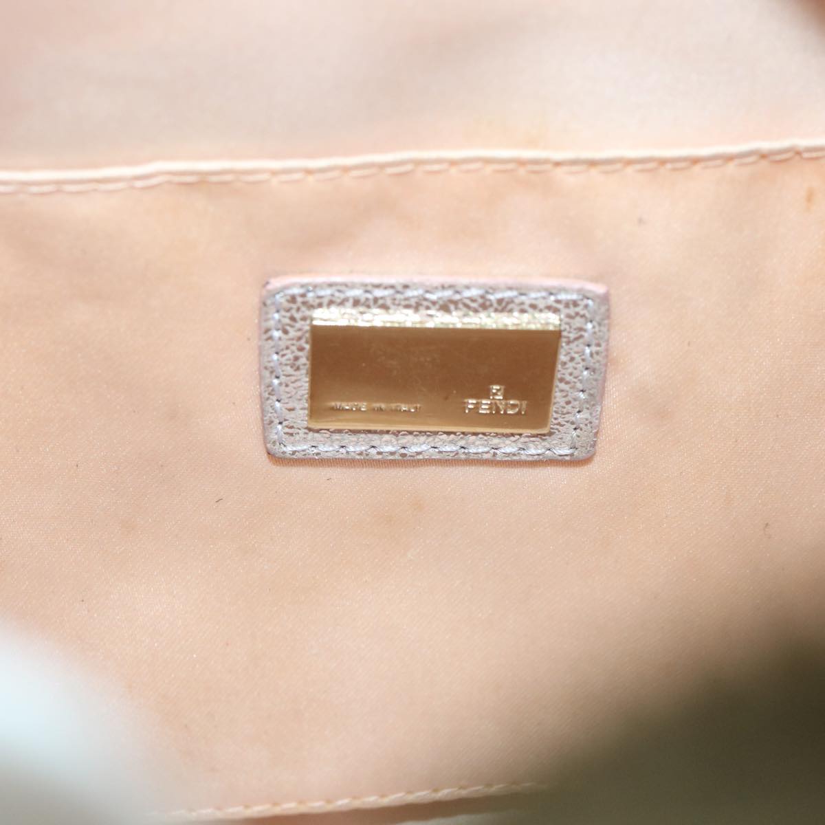 FENDI Zucchino Canvas Hand Bag Silver59329