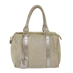 FENDI Zucchino Canvas Hand Bag Silver59329