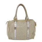 FENDI Zucchino Canvas Hand Bag Silver59329
