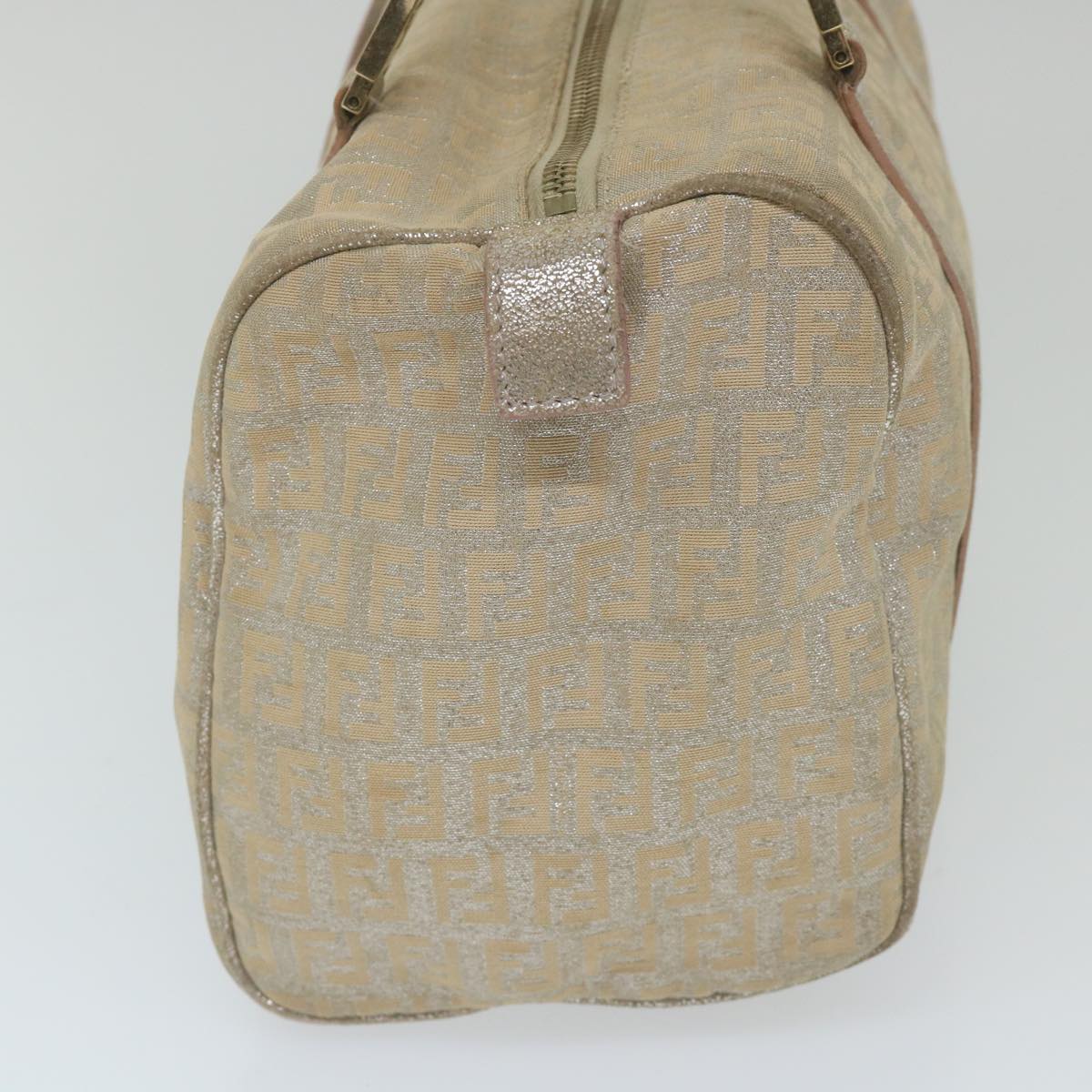 FENDI Zucchino Canvas Hand Bag Silver59329