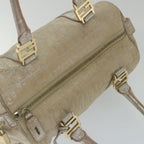 FENDI Zucchino Canvas Hand Bag Silver59329