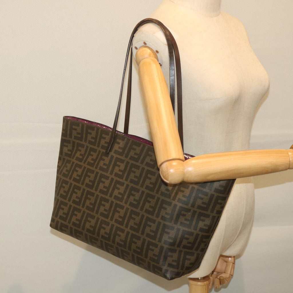 FENDI Zucca Canvas Tote Bag Black Brown 8BH198-G87-138-211159452