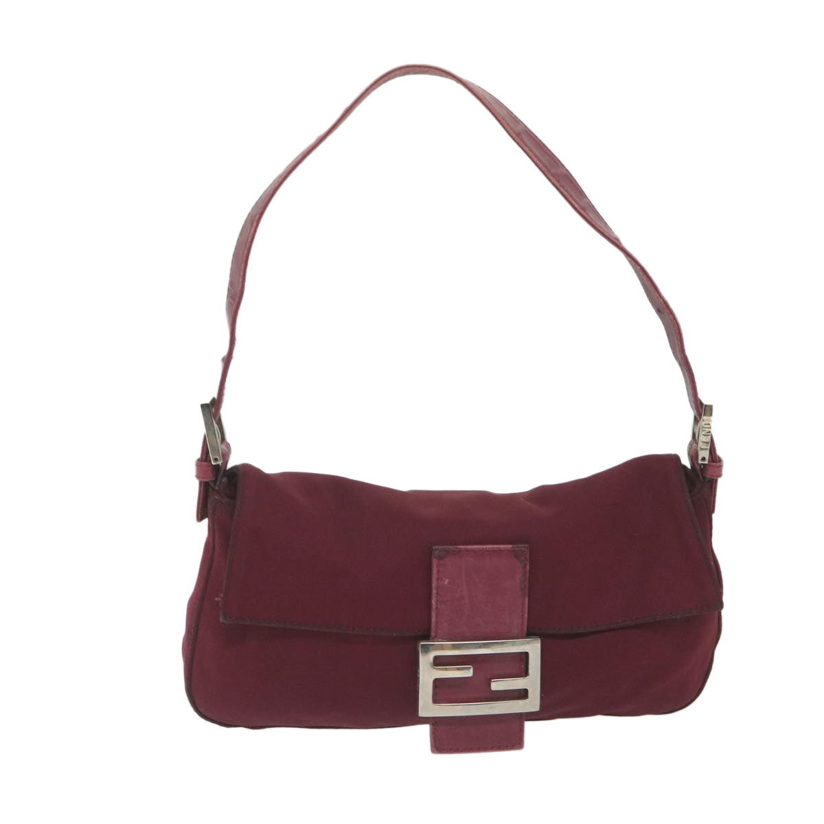 FENDI Mamma Baguette Shoulder Bag Nylon Bordeaux 2308 26424 01859458