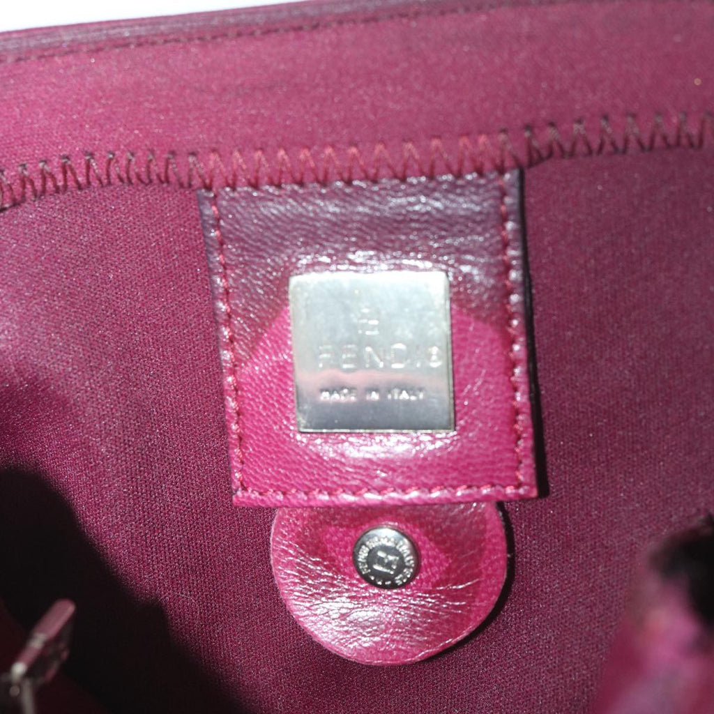 FENDI Mamma Baguette Shoulder Bag Nylon Bordeaux 2308 26424 01859458