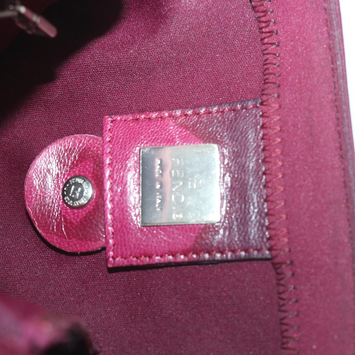 FENDI Mamma Baguette Shoulder Bag Nylon Bordeaux 2308 26424 01859458