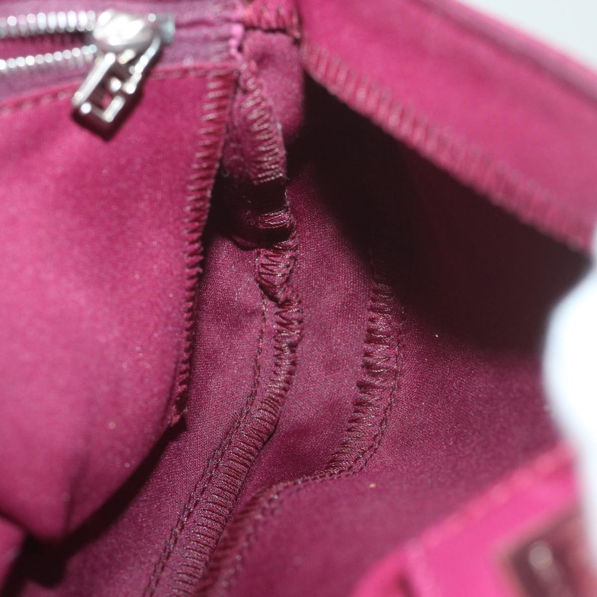 FENDI Mamma Baguette Shoulder Bag Nylon Bordeaux 2308 26424 01859458