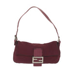 FENDI Mamma Baguette Shoulder Bag Nylon Bordeaux 2308 26424 01859458