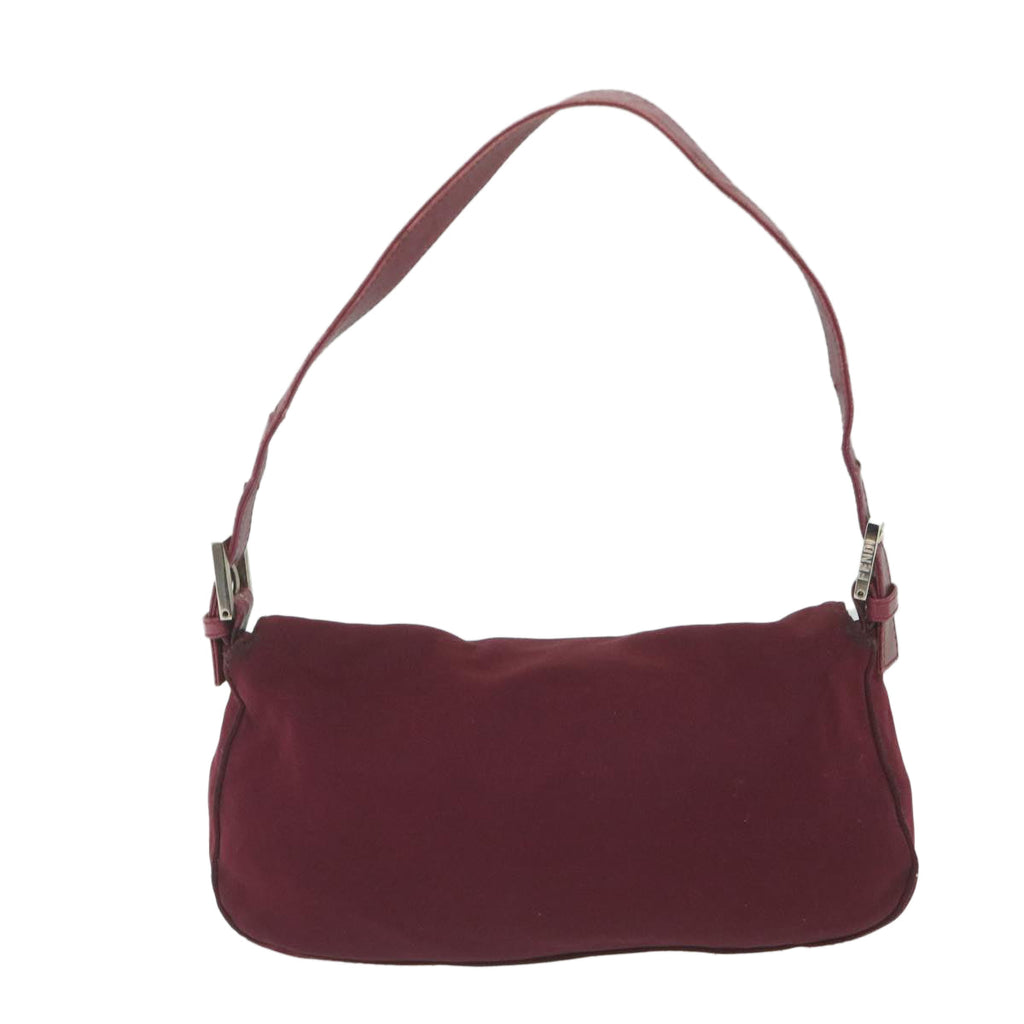 FENDI Mamma Baguette Shoulder Bag Nylon Bordeaux 2308 26424 01859458
