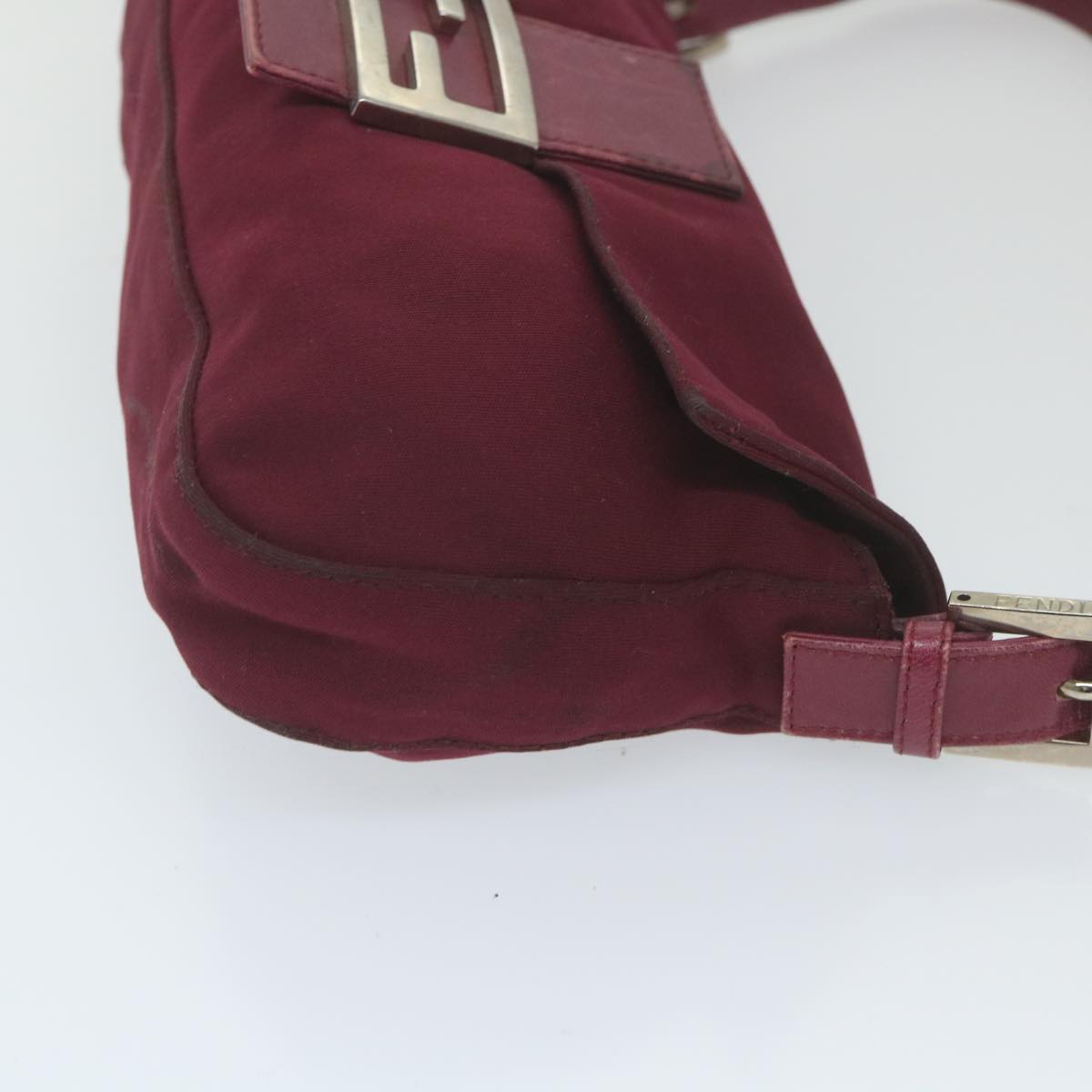 FENDI Mamma Baguette Shoulder Bag Nylon Bordeaux 2308 26424 01859458