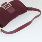 FENDI Mamma Baguette Shoulder Bag Nylon Bordeaux 2308 26424 01859458