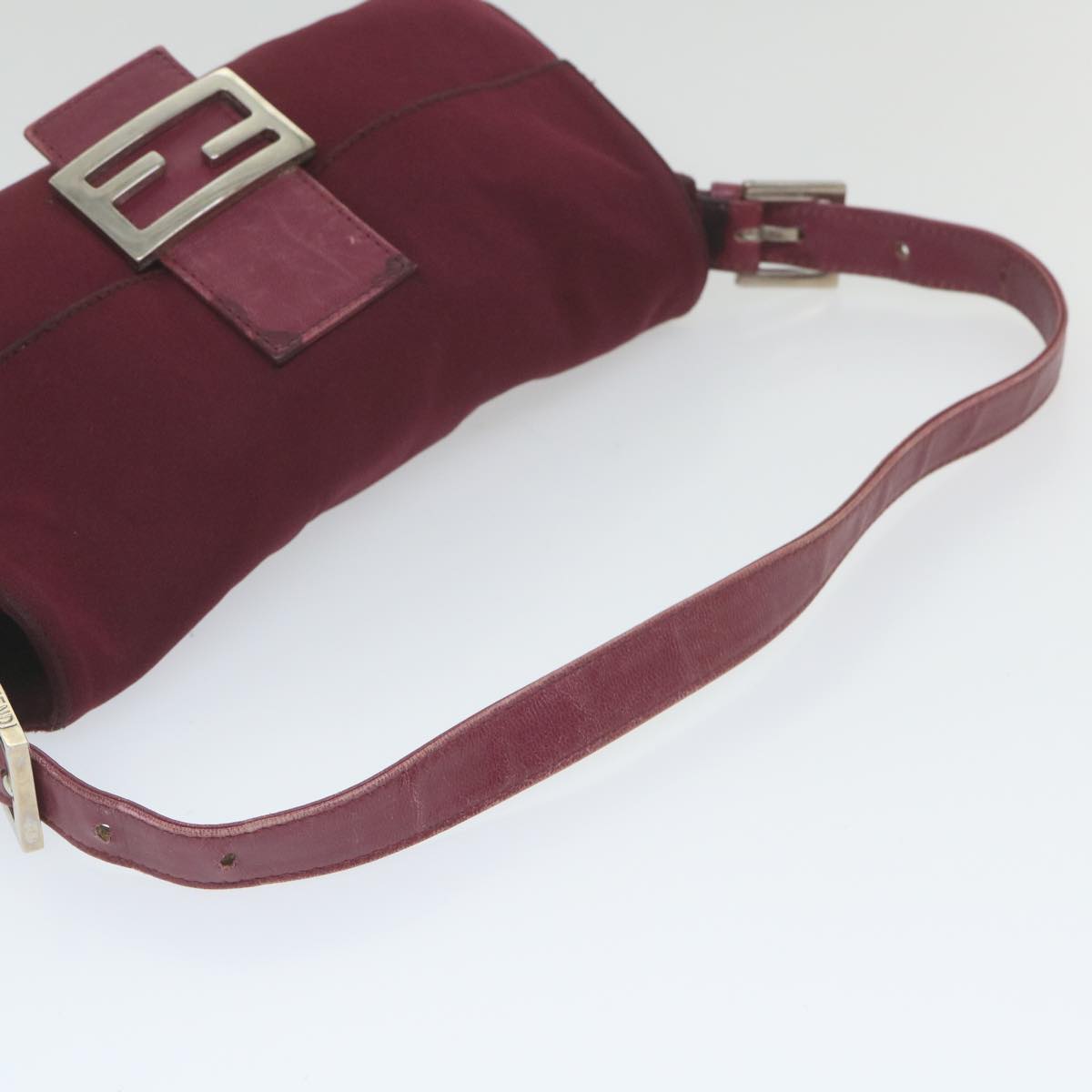 FENDI Mamma Baguette Shoulder Bag Nylon Bordeaux 2308 26424 01859458