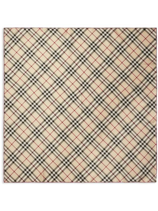 Burberry Check Silk Scarf Stone