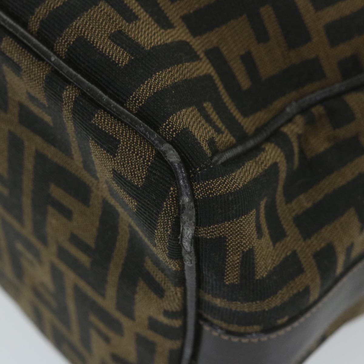 FENDI Zucca Canvas Vanity Cosmetic Pouch Black Brown59688