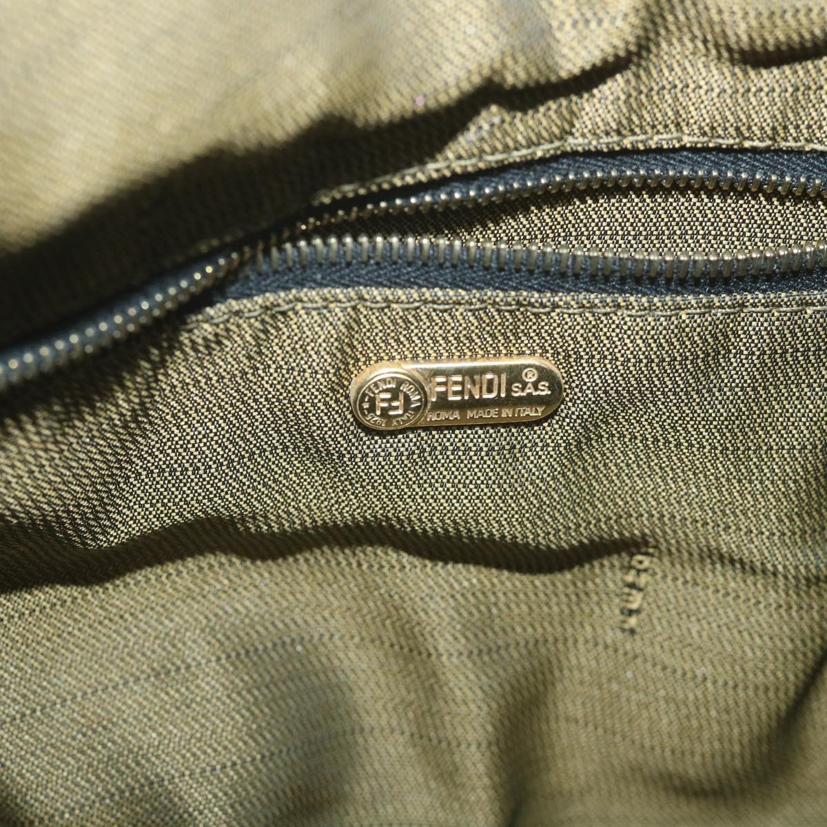 FENDI Zucca Canvas Vanity Cosmetic Pouch Black Brown59688