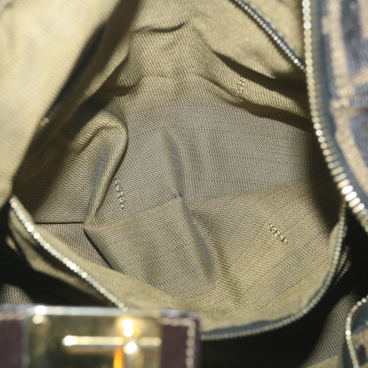 FENDI Zucca Canvas Vanity Cosmetic Pouch Black Brown59688