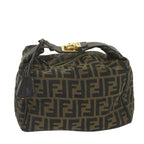 FENDI Zucca Canvas Vanity Cosmetic Pouch Black Brown59688