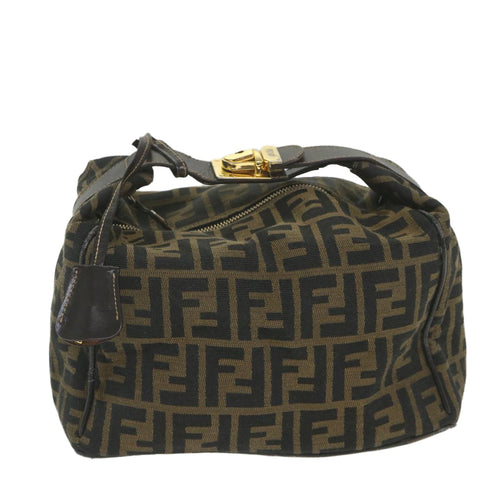 FENDI Zucca Canvas Vanity Cosmetic Pouch Black Brown59688