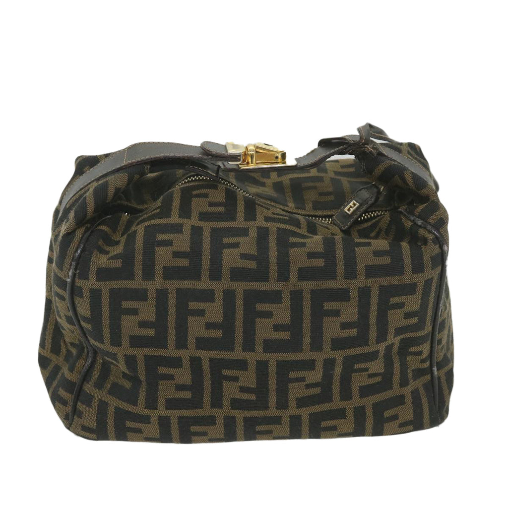 FENDI Zucca Canvas Vanity Cosmetic Pouch Black Brown59688