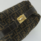 FENDI Zucca Canvas Vanity Cosmetic Pouch Black Brown59688