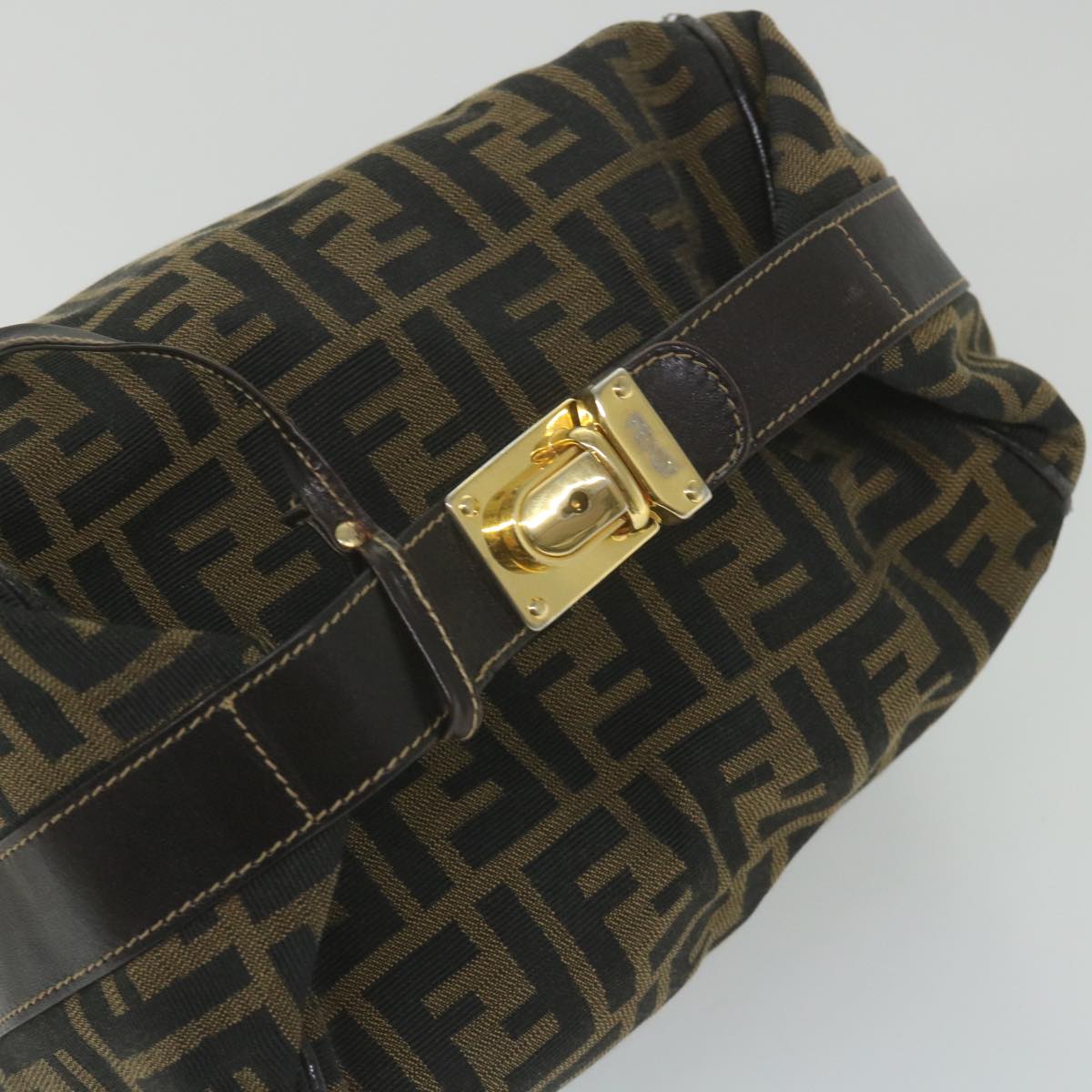 FENDI Zucca Canvas Vanity Cosmetic Pouch Black Brown59688