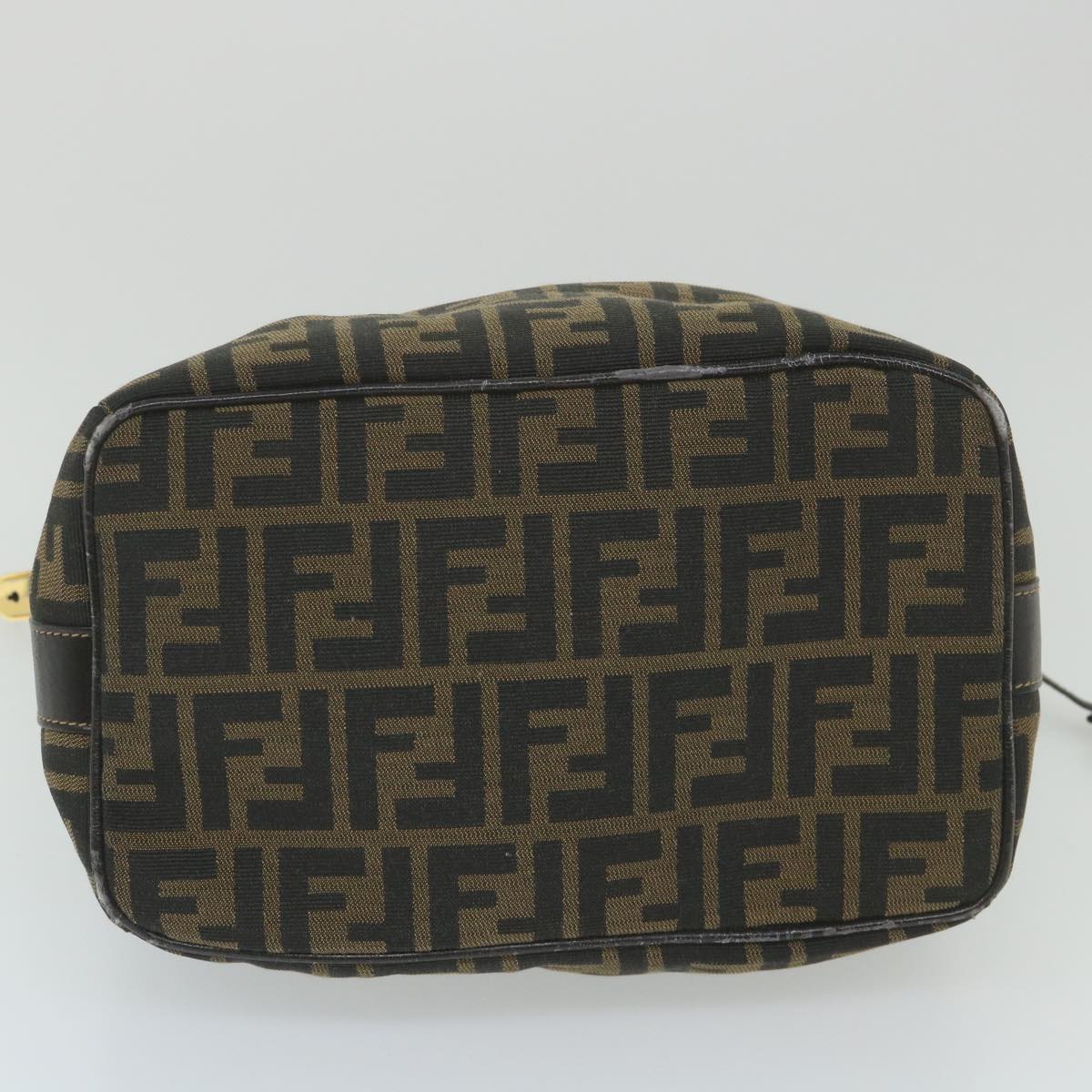 FENDI Zucca Canvas Vanity Cosmetic Pouch Black Brown59688