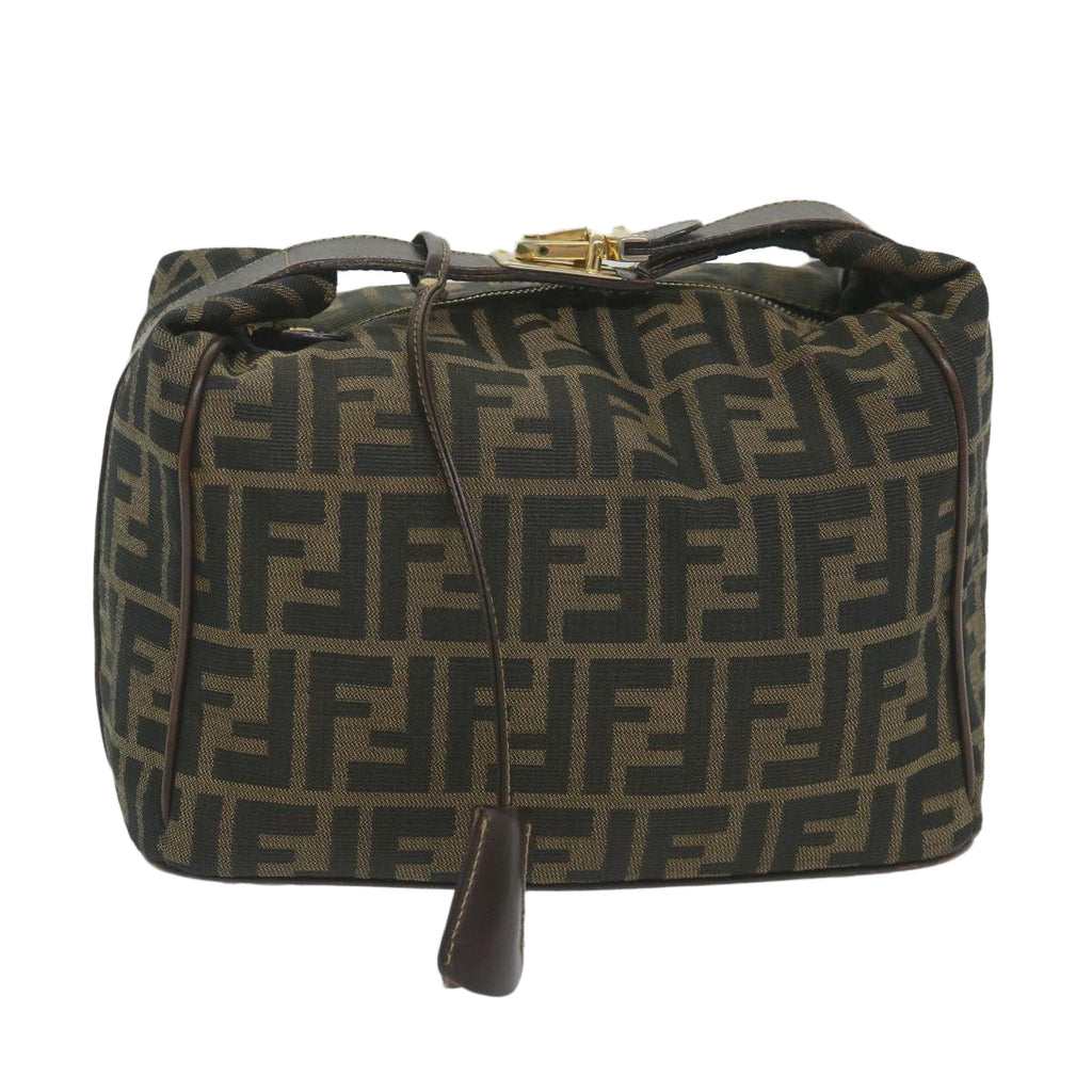FENDI Zucca Canvas Vanity Cosmetic Pouch Black Brown59689