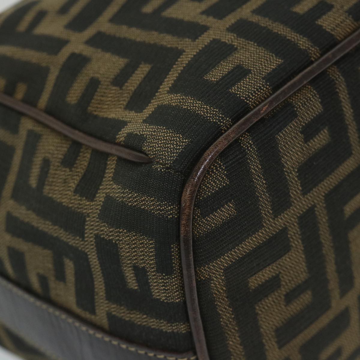 FENDI Zucca Canvas Vanity Cosmetic Pouch Black Brown59689