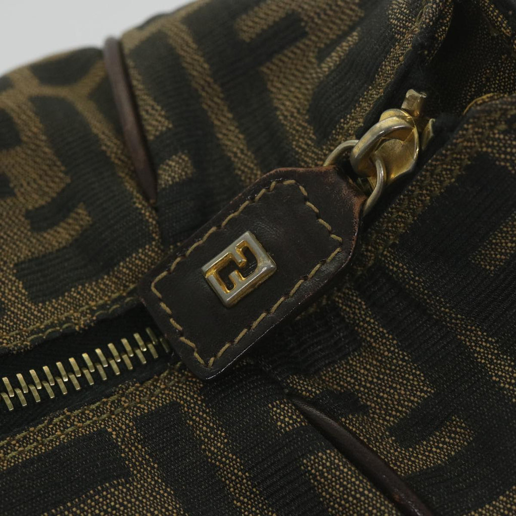 FENDI Zucca Canvas Vanity Cosmetic Pouch Black Brown59689